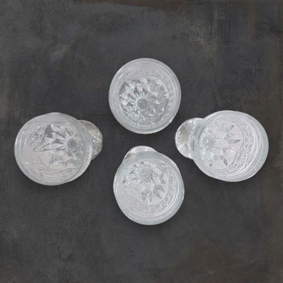 Crystal‎ D'Adriana Luna Set of 4 Clear Wine Water Glass Goblet Stemware 5.75" - Picture 4 of 7